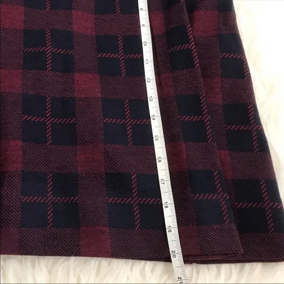 Marc By Marc Jacobs Maya Plaid Jacquard Skirt in Ink Blue Multi Size Large - Picture 13 of 13